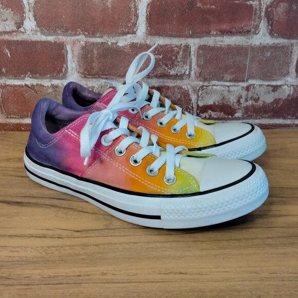 Converse All Star Shoes Women's Size 6 Custom Tie Dyed Sneaker White - Picture 1 of 8